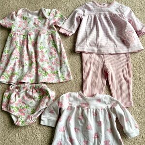 Little Me Bundle Dress & Matching 3 Piece  Set - 6 Months